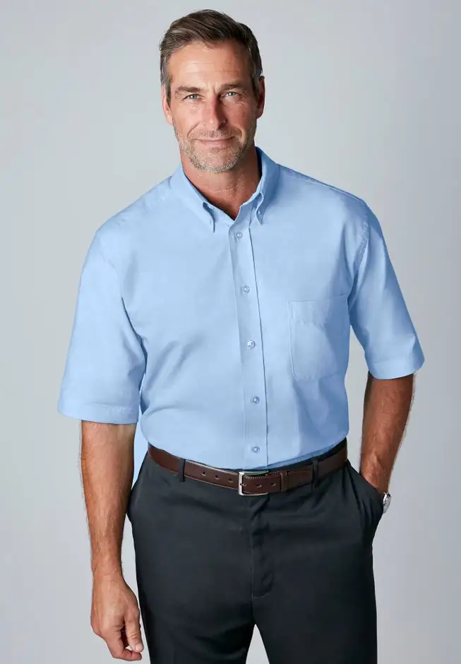 Wrinkle-Free Short-Sleeve Oxford Dress Shirt