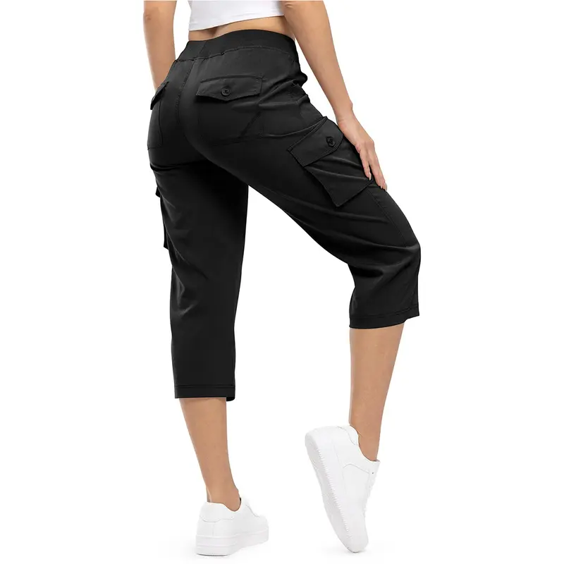 Women's lightweight 3/4 length hiking shorts, 6 pockets, quick-drying, loose fit for outdoor travel, suitable for mothers over 30 [Plus size, S-XXXXL] Sports pants, casual sportswear #SpringNewArrivals Stock up