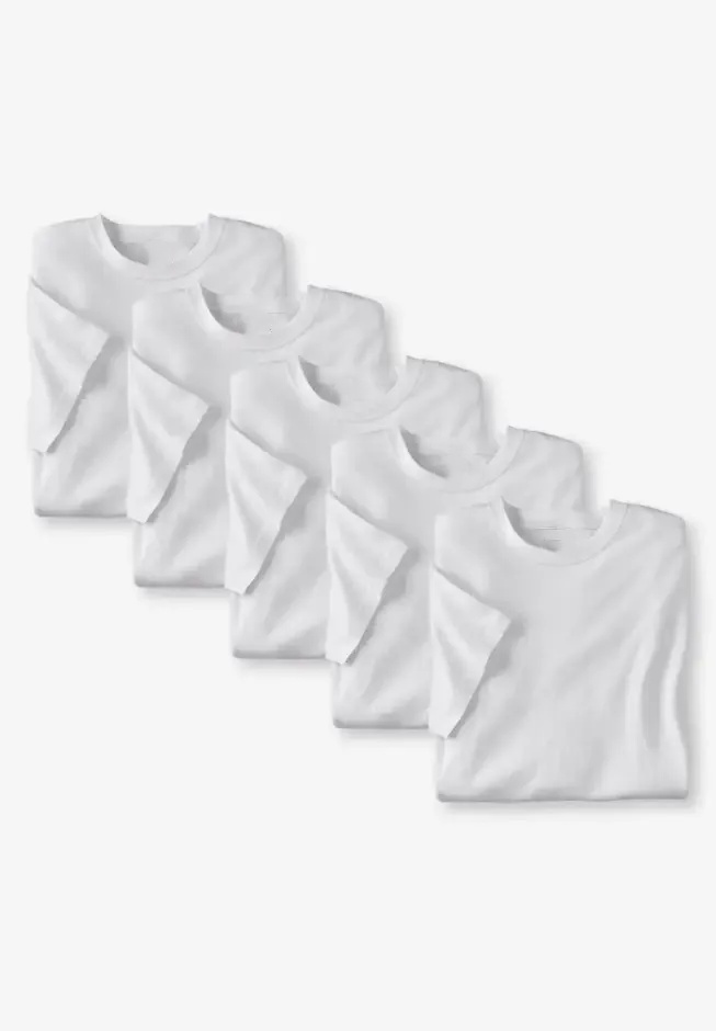 5-pack Cotton Crewneck Undershirts