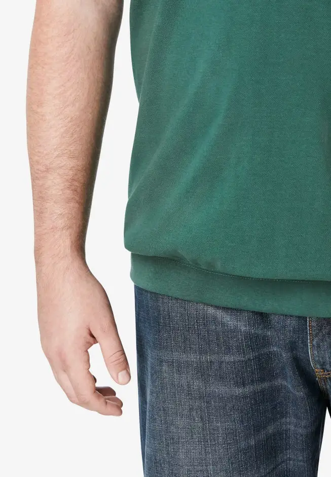No Tuck Pocket Shrink-LessTM Cotton Polo Shirt