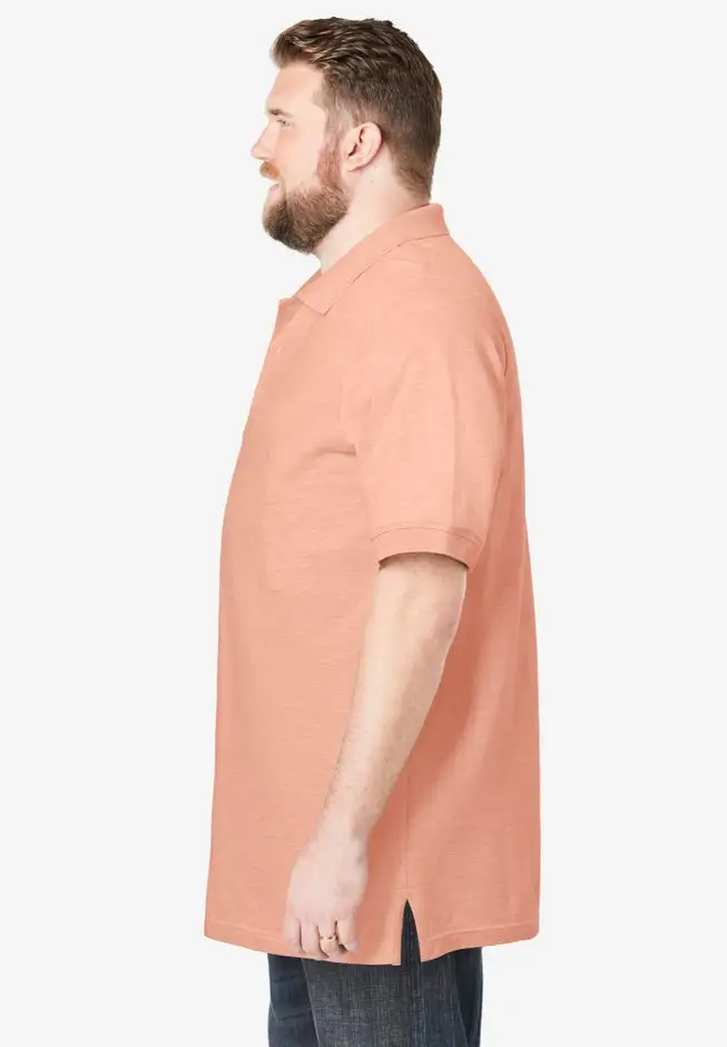 Longer-Length Shrink-LessTM Cotton Polo Shirt