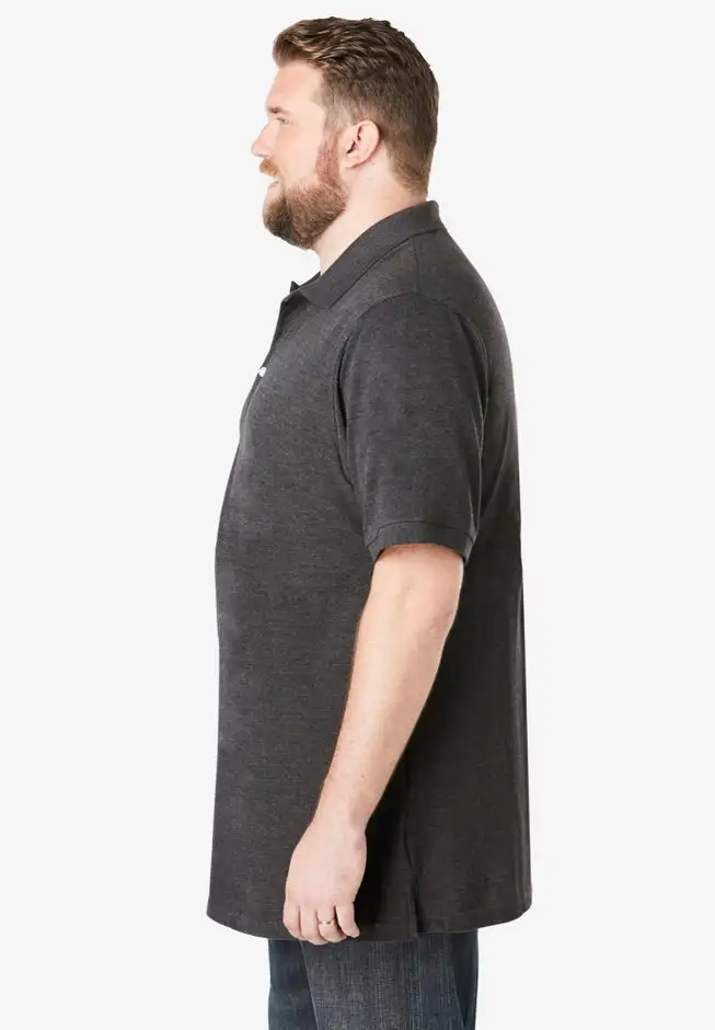 Longer-Length Shrink-LessTM Cotton Polo Shirt