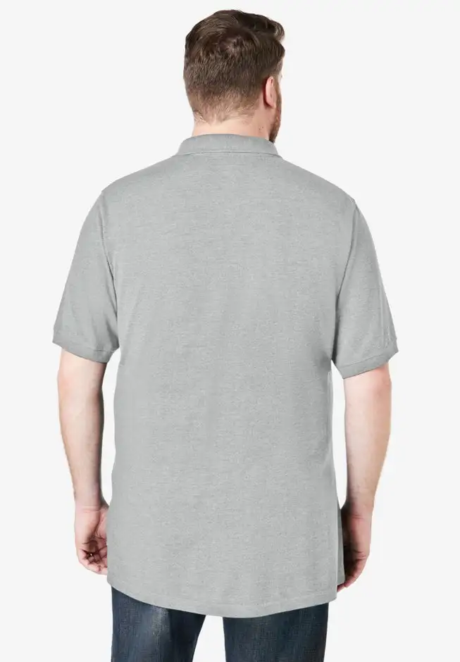 Longer-Length Shrink-LessTM Cotton Polo Shirt