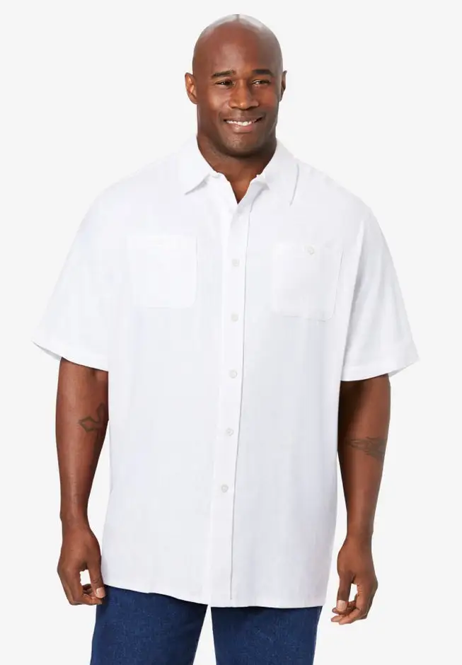 Short-Sleeve Linen Shirt