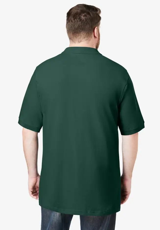 Longer-Length Shrink-LessTM Cotton Polo Shirt