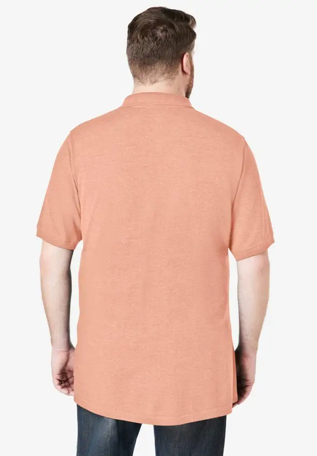 Longer-Length Shrink-LessTM Cotton Polo Shirt