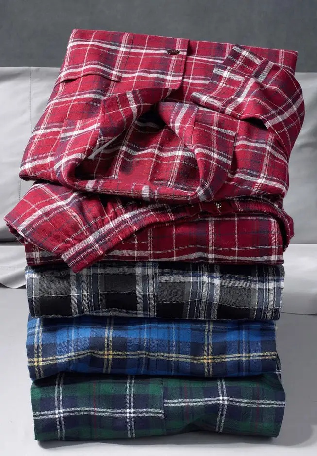 Plaid Flannel Pajama Set