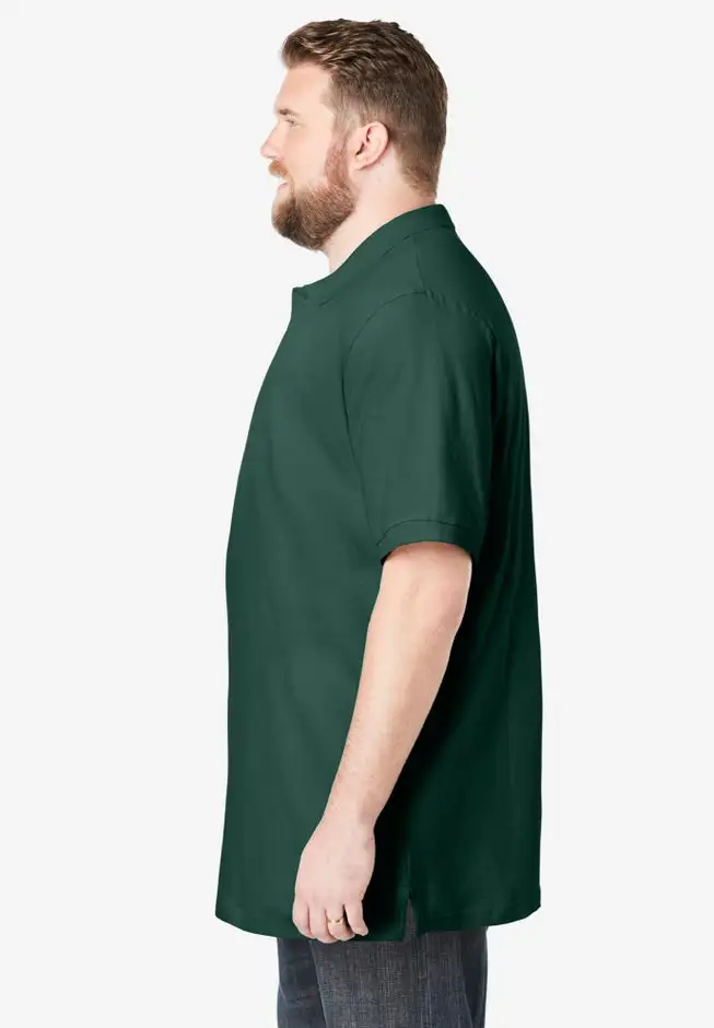 Longer-Length Shrink-LessTM Cotton Polo Shirt