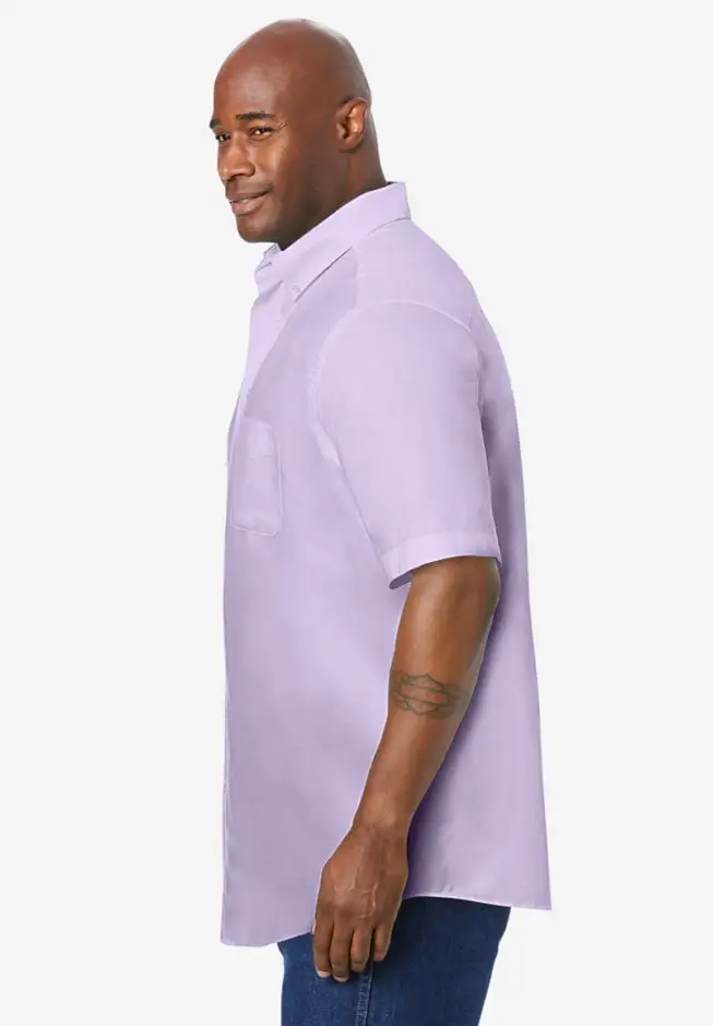 Wrinkle-Free Short-Sleeve Oxford Dress Shirt