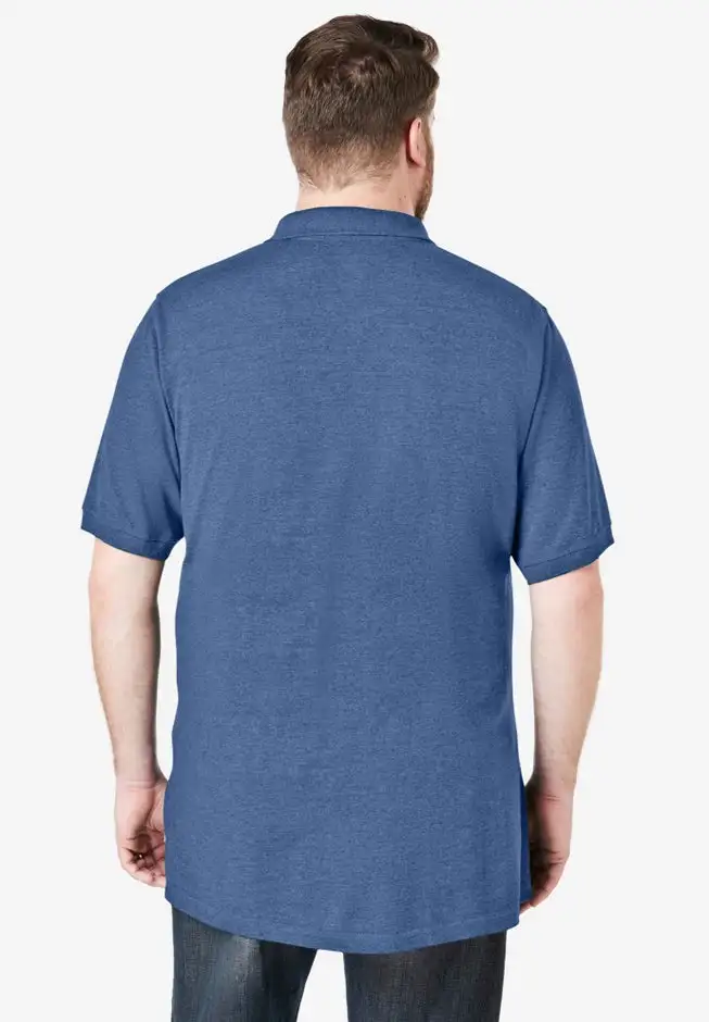Longer-Length Shrink-LessTM Cotton Polo Shirt
