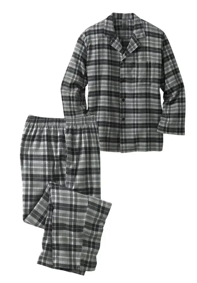 Plaid Flannel Pajama Set