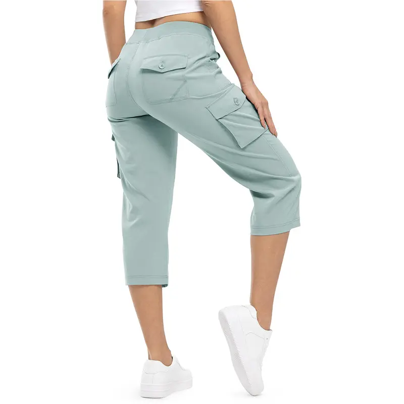 Women's lightweight 3/4 length hiking shorts, 6 pockets, quick-drying, loose fit for outdoor travel, suitable for mothers over 30 [Plus size, S-XXXXL] Sports pants, casual sportswear #SpringNewArrivals Stock up