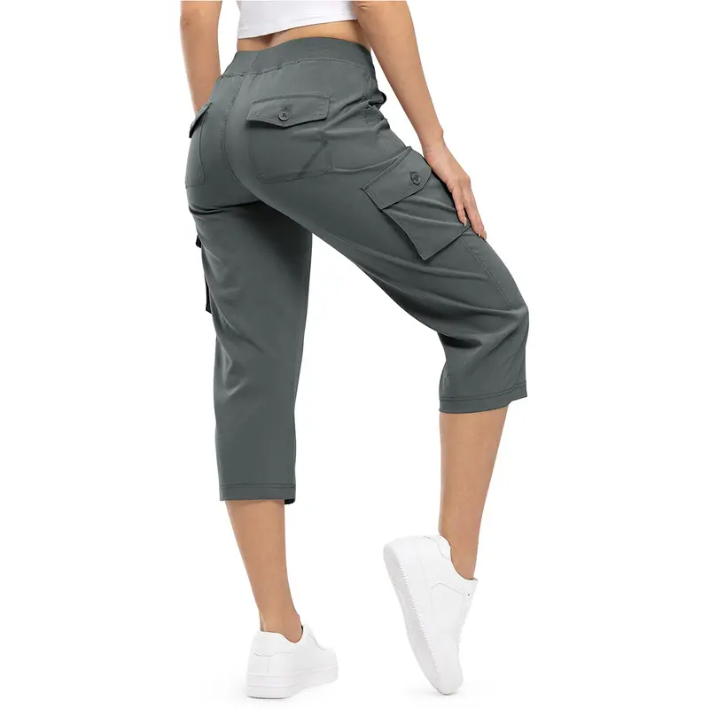 Women's lightweight 3/4 length hiking shorts, 6 pockets, quick-drying, loose fit for outdoor travel, suitable for mothers over 30 [Plus size, S-XXXXL] Sports pants, casual sportswear #SpringNewArrivals Stock up