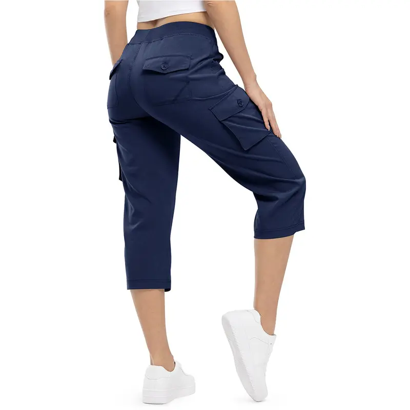 Women's lightweight 3/4 length hiking shorts, 6 pockets, quick-drying, loose fit for outdoor travel, suitable for mothers over 30 [Plus size, S-XXXXL] Sports pants, casual sportswear #SpringNewArrivals Stock up