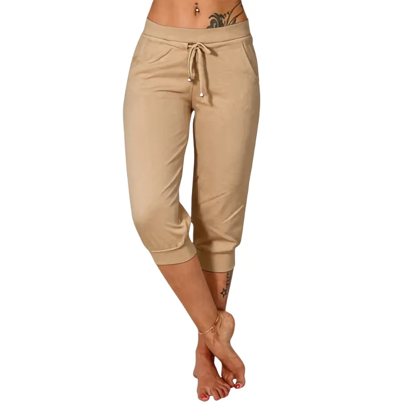 🔥Women's Drawstring Capri Yoga Pants