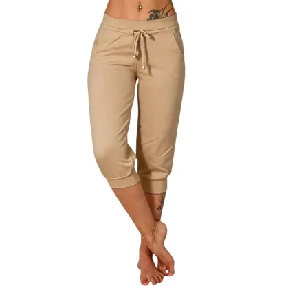 🔥Women's Drawstring Capri Yoga Pants
