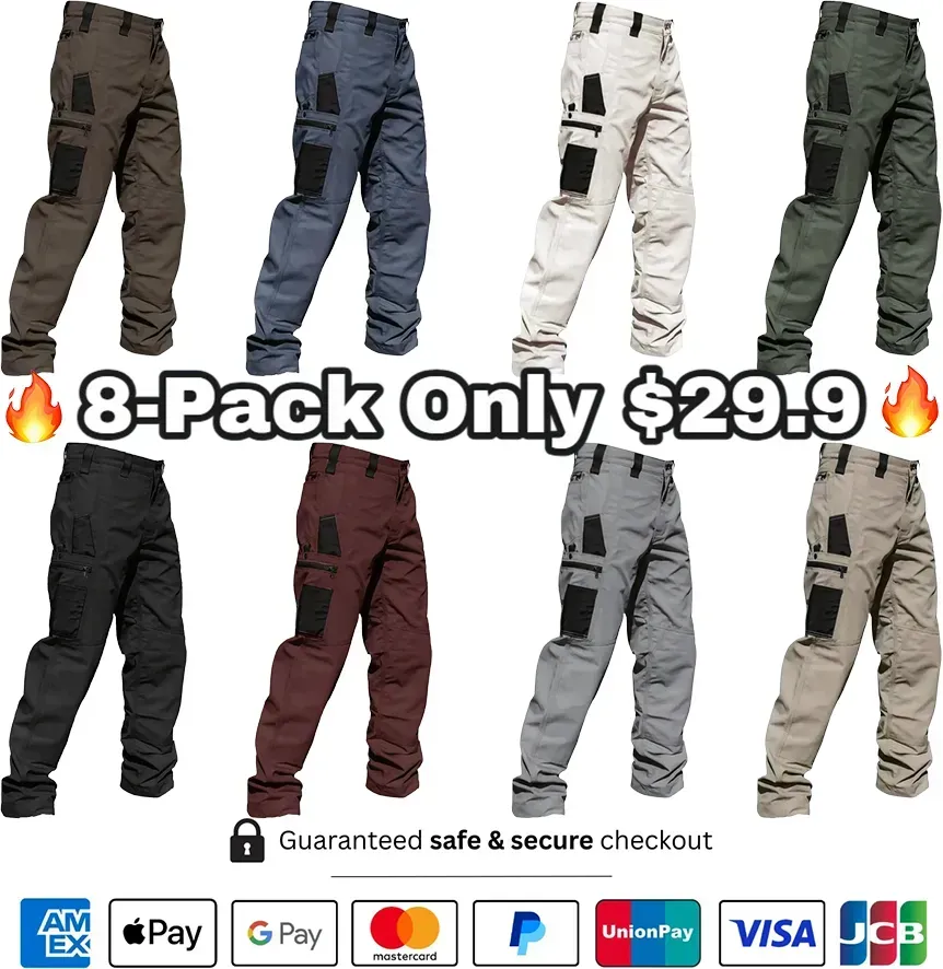 🔥Men's Loose-Fit Utility Jeans🔥8-Pack - All Colors Included, Only $29.99