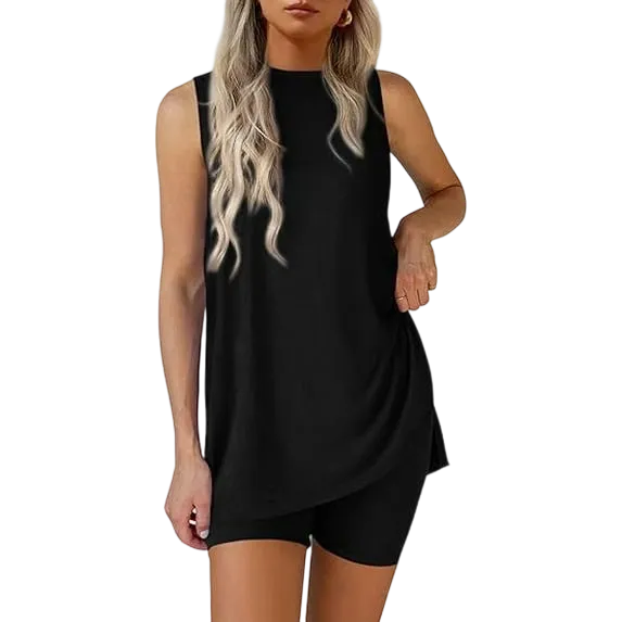 Women's 2 Piece Sets Summer Matching Lounge Shorts Set