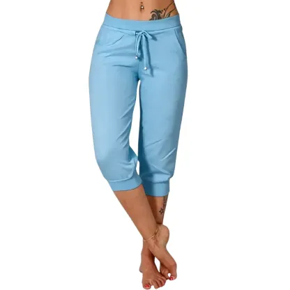 🔥Women's Drawstring Capri Yoga Pants