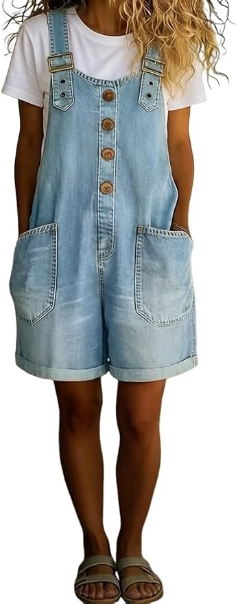 🔥Clearance Sale — Limited Stock! 🔥Vintage Loose Wide Leg Jean Bib Overalls