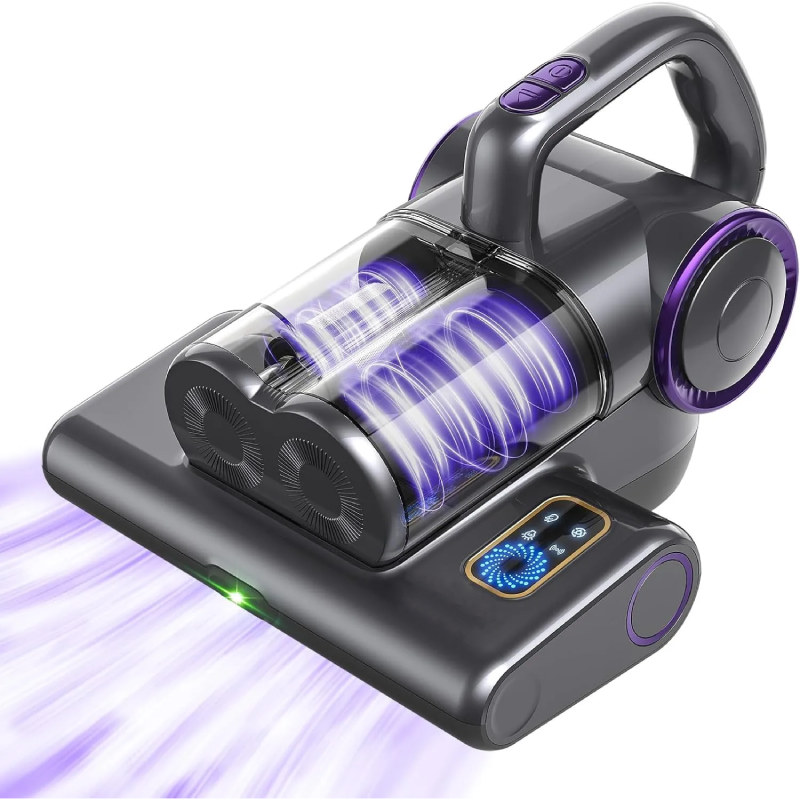 Mattress Vacuum Cleaner, 16Kpa Bed Vacuum Cleaner with 253.7nm UV-C Light, 140°F Heat, HEPA Filter & Ultrasonic, Versatile Handheld Vacuums for Bed, Sofa, Couch, Crib(Corded, 500W)