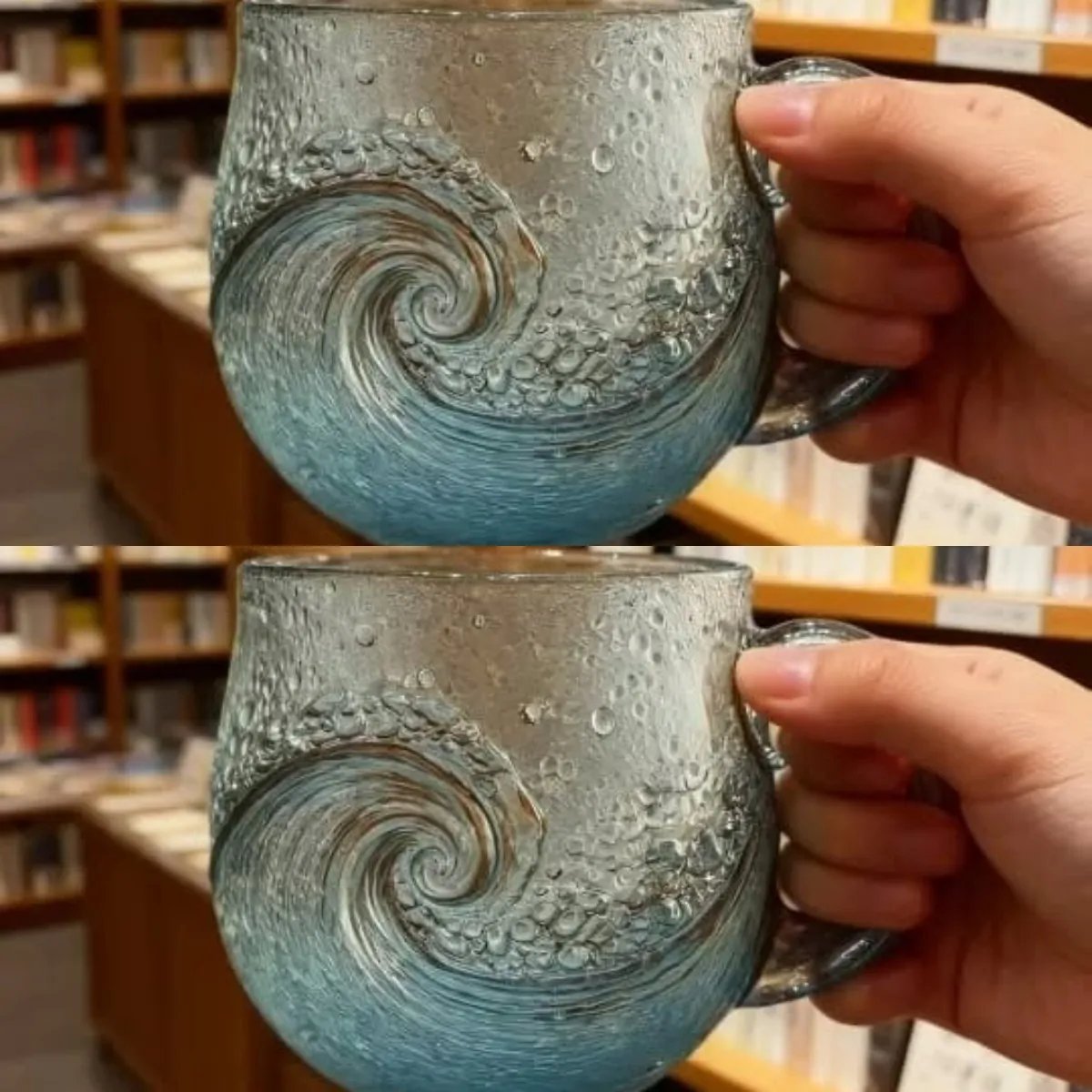 🔥 Unique Handcrafted Sea Glass Ocean Wave Mug🎁Free Gifts