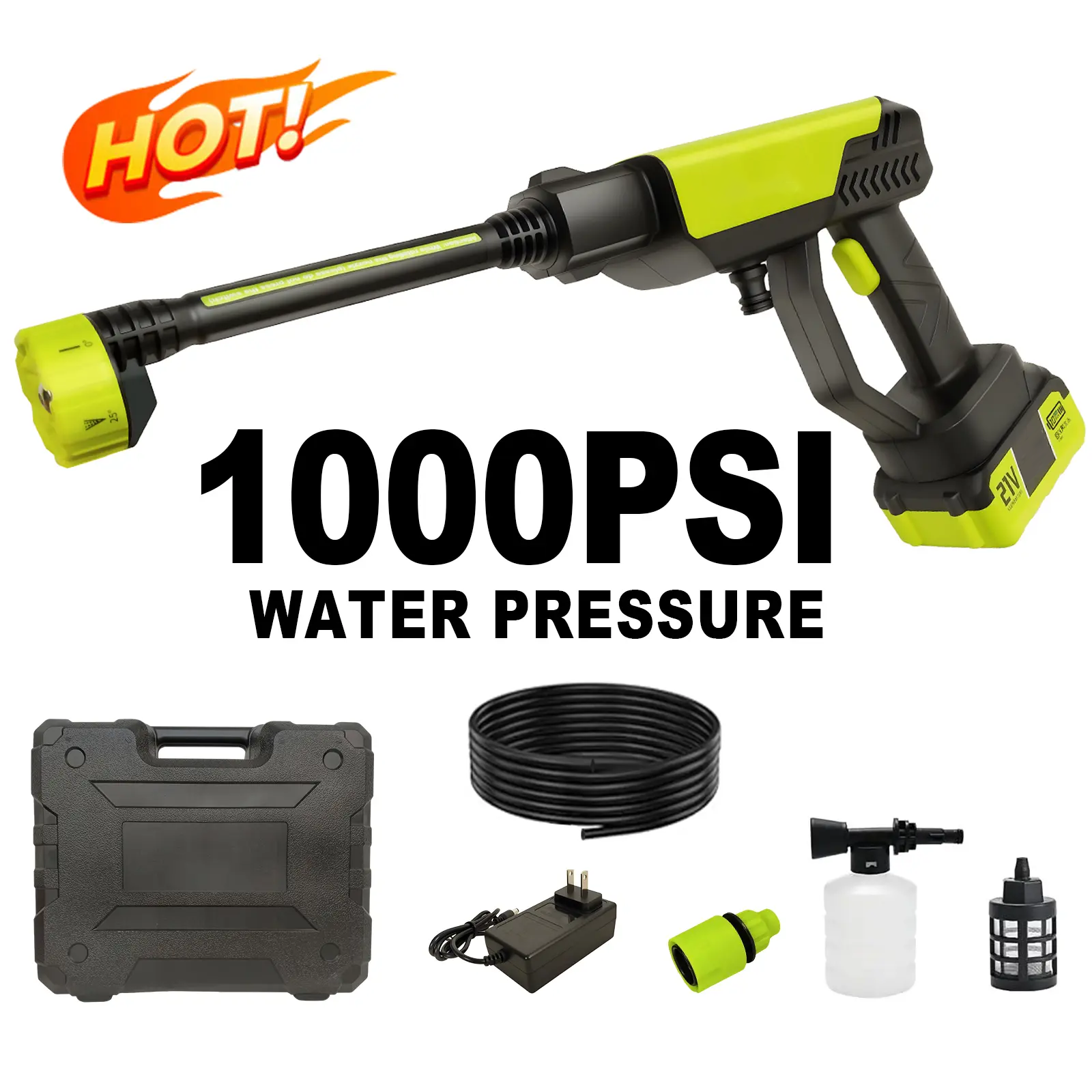 Portable Cordless Pressure Washer for Car, Home Cleaning and Garden Watering