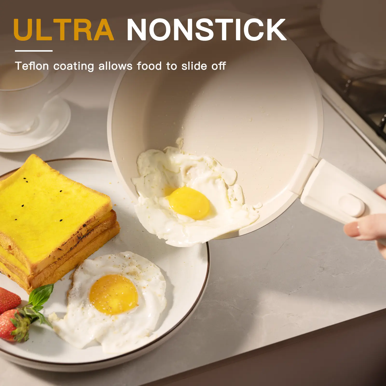 20-Pcs Non-Stick Cookware Set - Durable & Easy to Clean