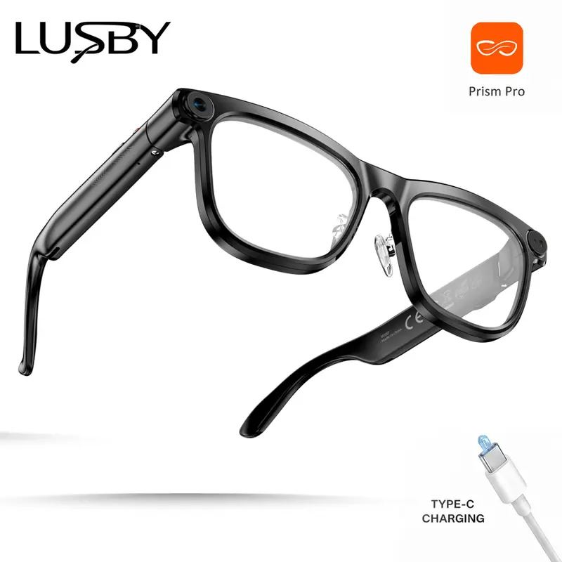 LUSBY Smart AI Camera Glasses, Bluetooth
