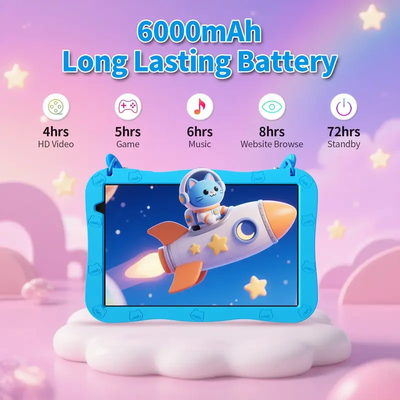 Subsidized Flash Sale: 10" Shockproof Android 15 Kids Tablet with Educational Apps