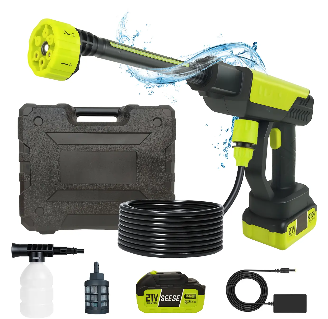 Portable Cordless Pressure Washer for Car, Home Cleaning and Garden Watering