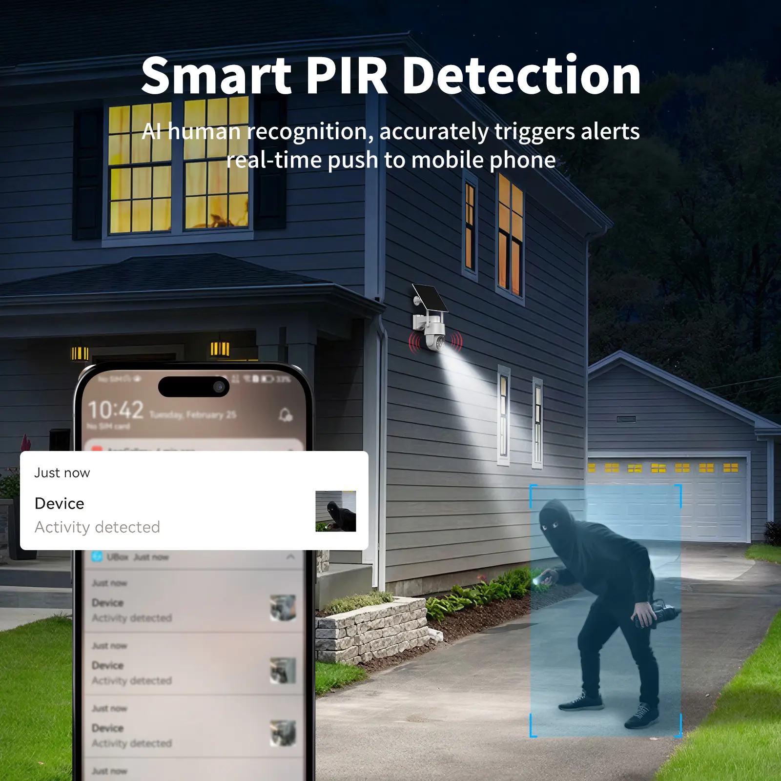 Solar 4G Security Camera 4MP Night Vision