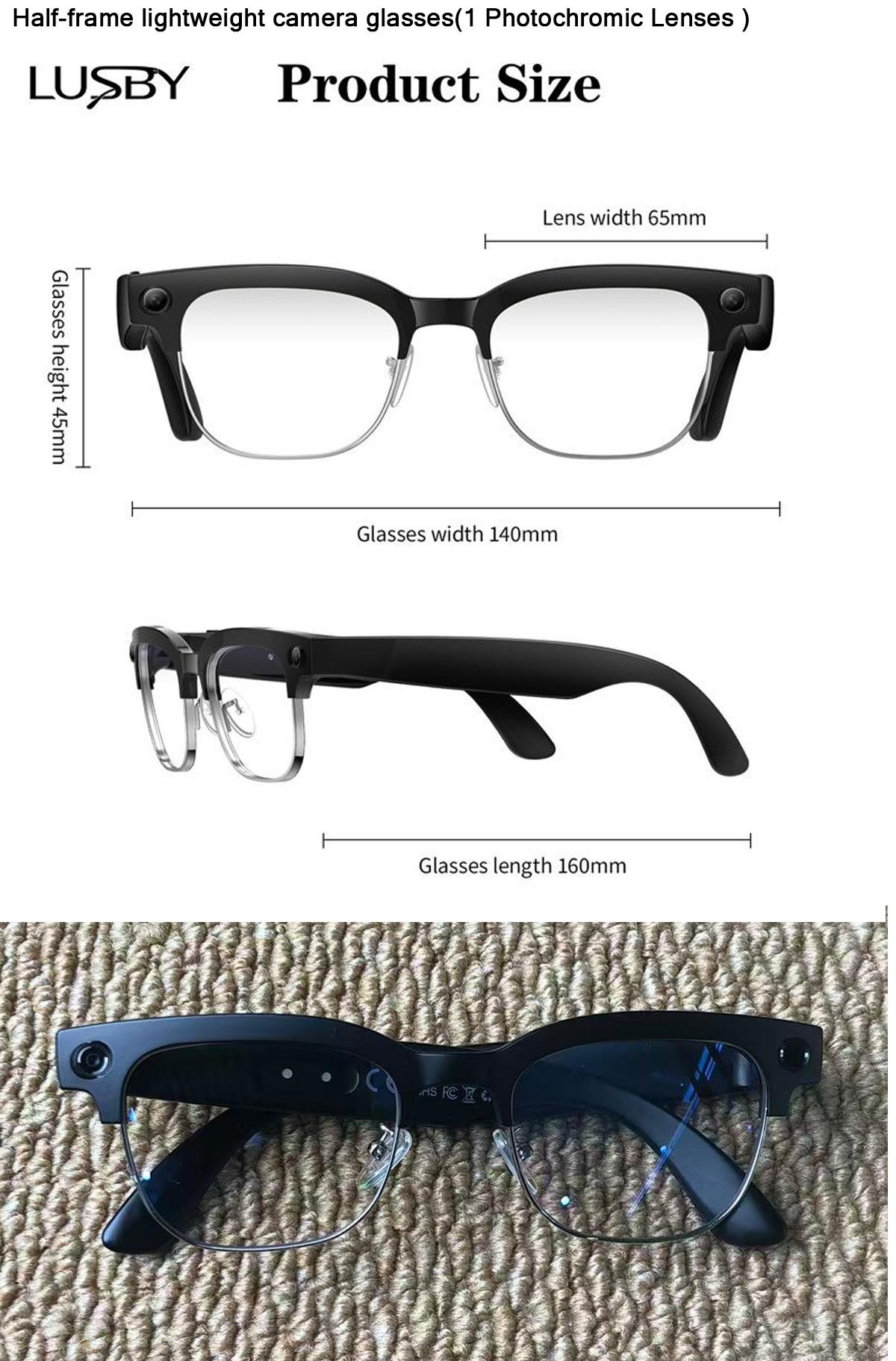 LUSBY Smart AI Camera Glasses