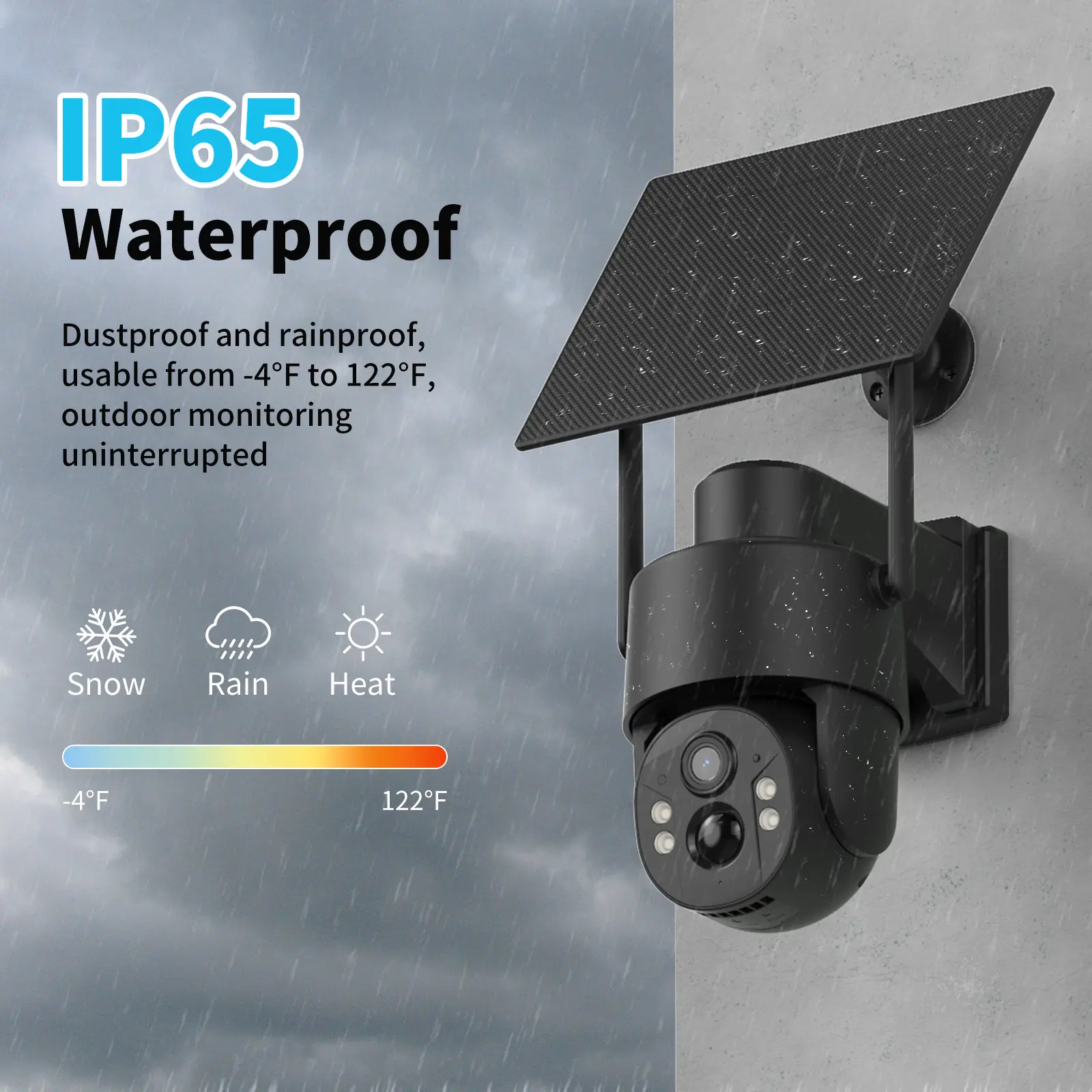 Solar 4G Security Camera 4MP Night Vision
