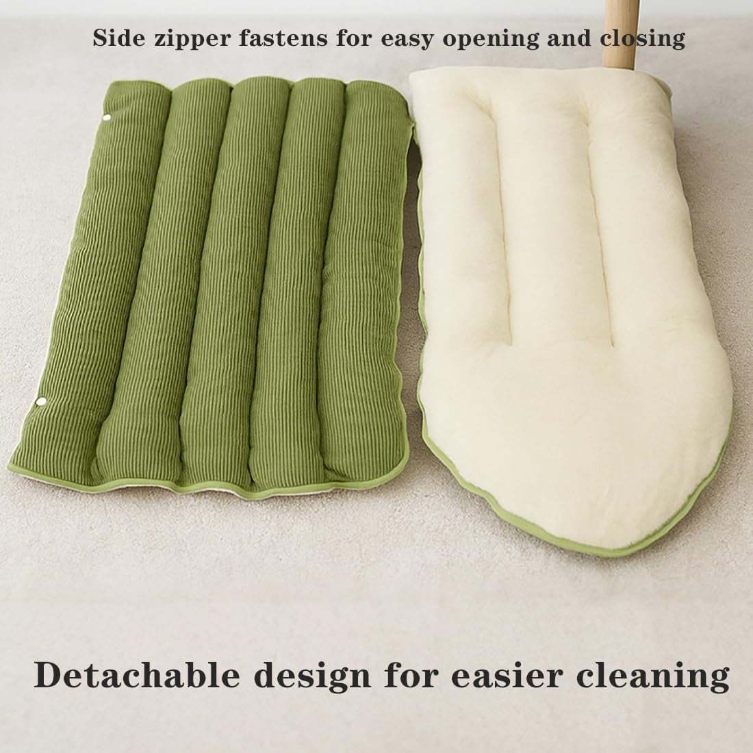 Cozy Monster Cat Bed, Niopets Cave Style Pet Bed Non-Slip Removable Washable, Fleece Soft Cat Sleeping Bag Tent with Removable Cushion Indoor (Purple, Large)