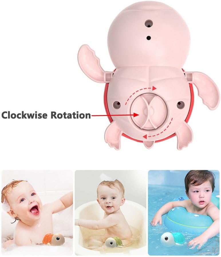 Bath Toy,Cute Animal Clockwork Bathtub Swimming Pool Toy,Baby Bath Toys for Toddlers 1-3, Boys & Girls Water Bath Toy Set,5 Pack