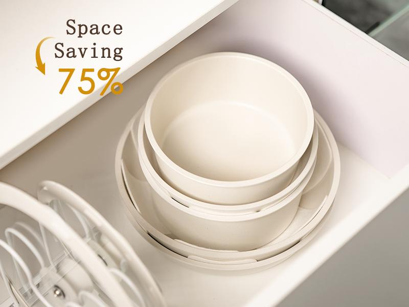 【summerwins2026】Astercook 20-Pcs Cookware Set, Non-Stick Coating, Durable & Easy to Clean, Perfect for Home, Gatherings, and Professional Kitchens hexclad cookware. White,father'sdaygifts,campingessentials,campinggear,home essentials