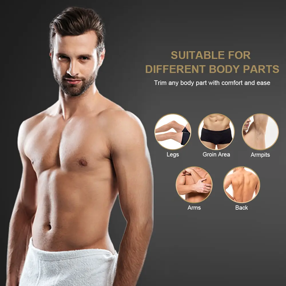 Body Hair Trimmer for Men, Ceramic, Waterproof
