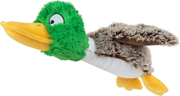 Pet Supplies Interactive Squeaky Dog Chew Toy, Crinkle Chicken (Brown)