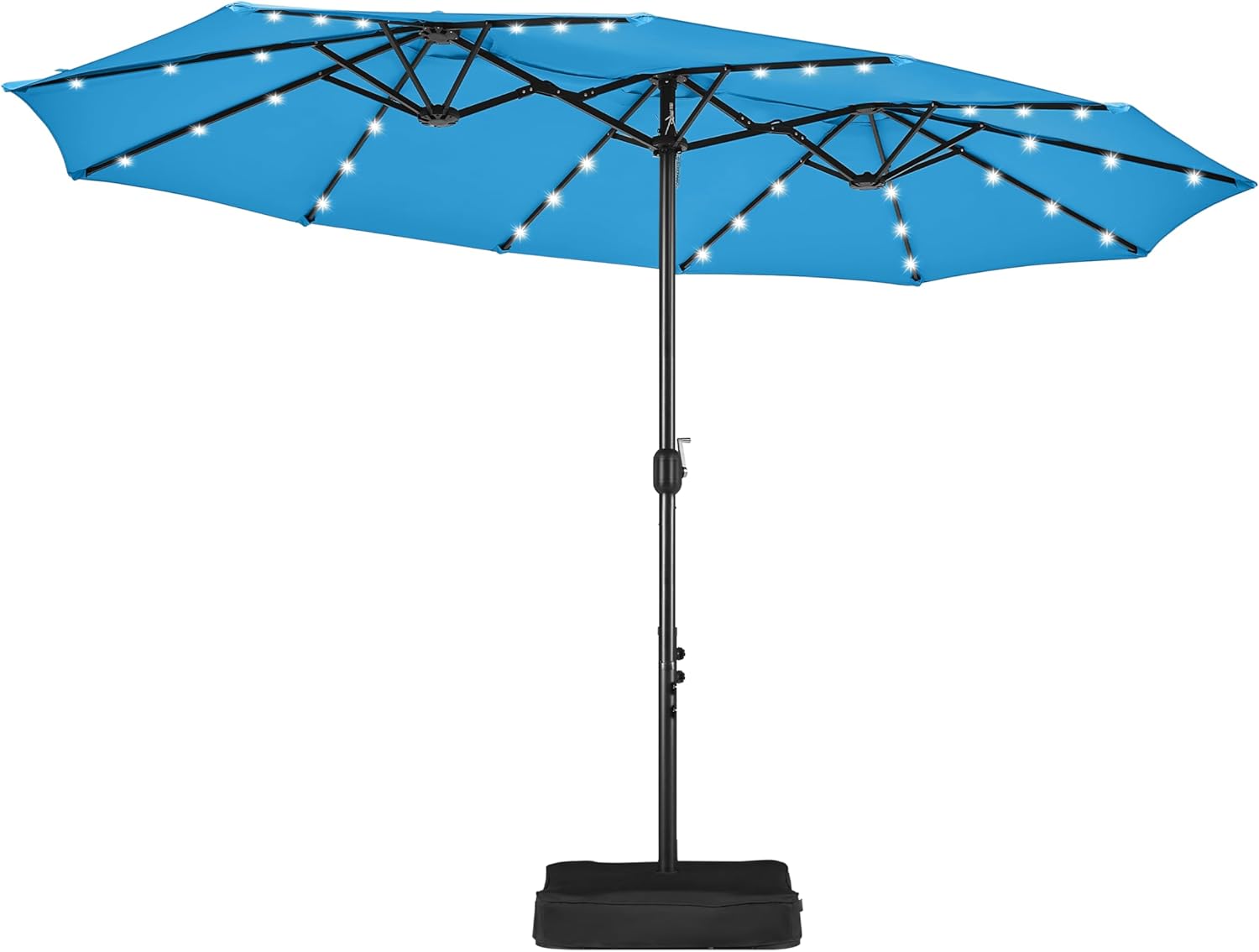 🔥Summer Clearance Sale:75％ OFF🔥13 ft Solar LED Patio Umbrella with Base