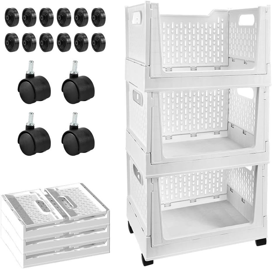 Stackable Plastic Storage Basket