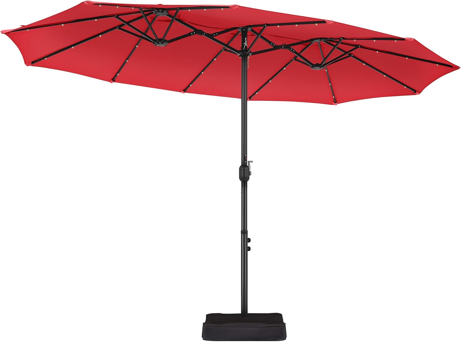 🔥Summer Clearance Sale:75％ OFF🔥13 ft Solar LED Patio Umbrella with Base
