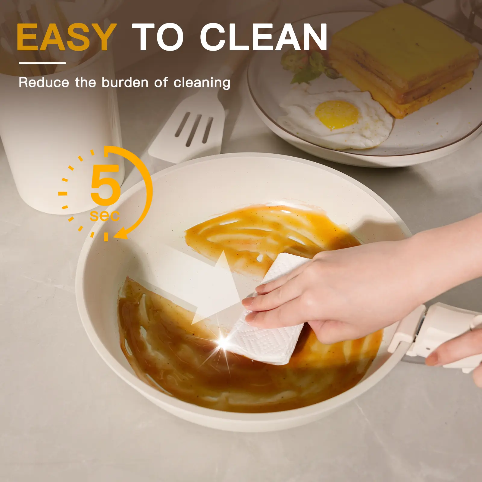 20-Pcs Non-Stick Cookware Set - Durable & Easy to Clean