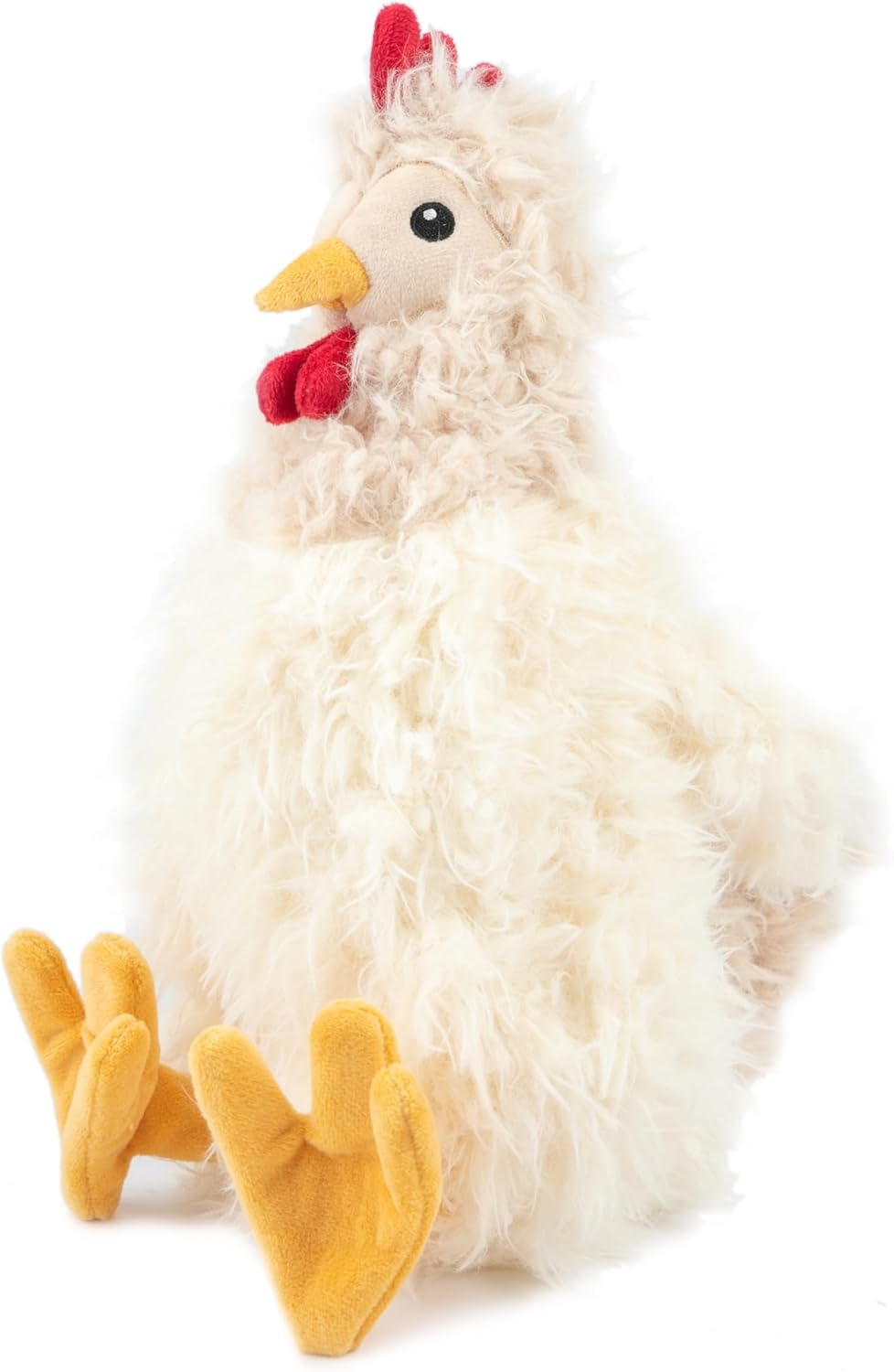 Pet Supplies Interactive Squeaky Dog Chew Toy, Crinkle Chicken (Brown)