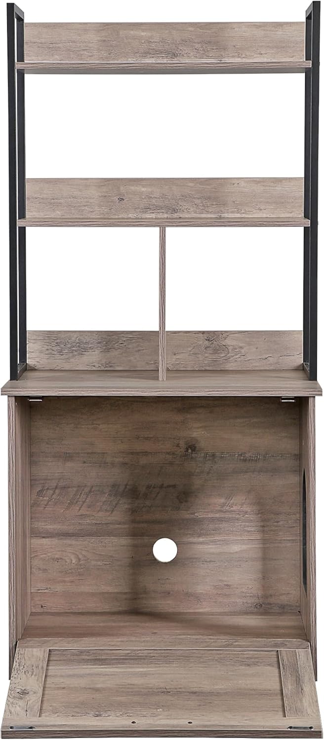 Litter Box Enclosure with Shelf, 50-Inch 2-in-1 Cat Litter Box