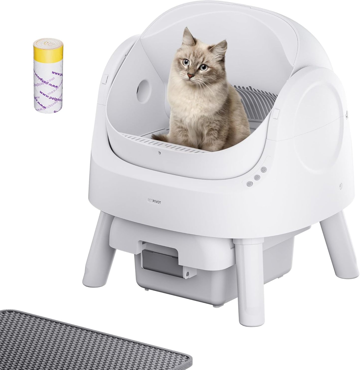 ⏰ LAST DAY 85% OFF   Autoscooper 11 Open-Top Self Cleaning Cat Litter Box, Automatic Cat Litter Box for Multiple Cats with Trash Bags and Litter Mat Included