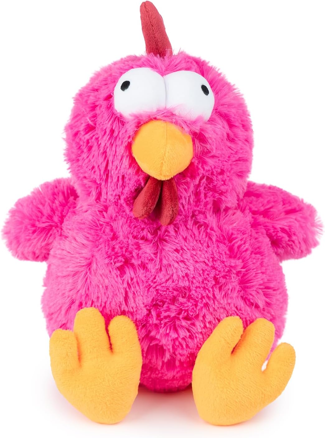 Pet Supplies Interactive Squeaky Dog Chew Toy, Crinkle Chicken (Brown)