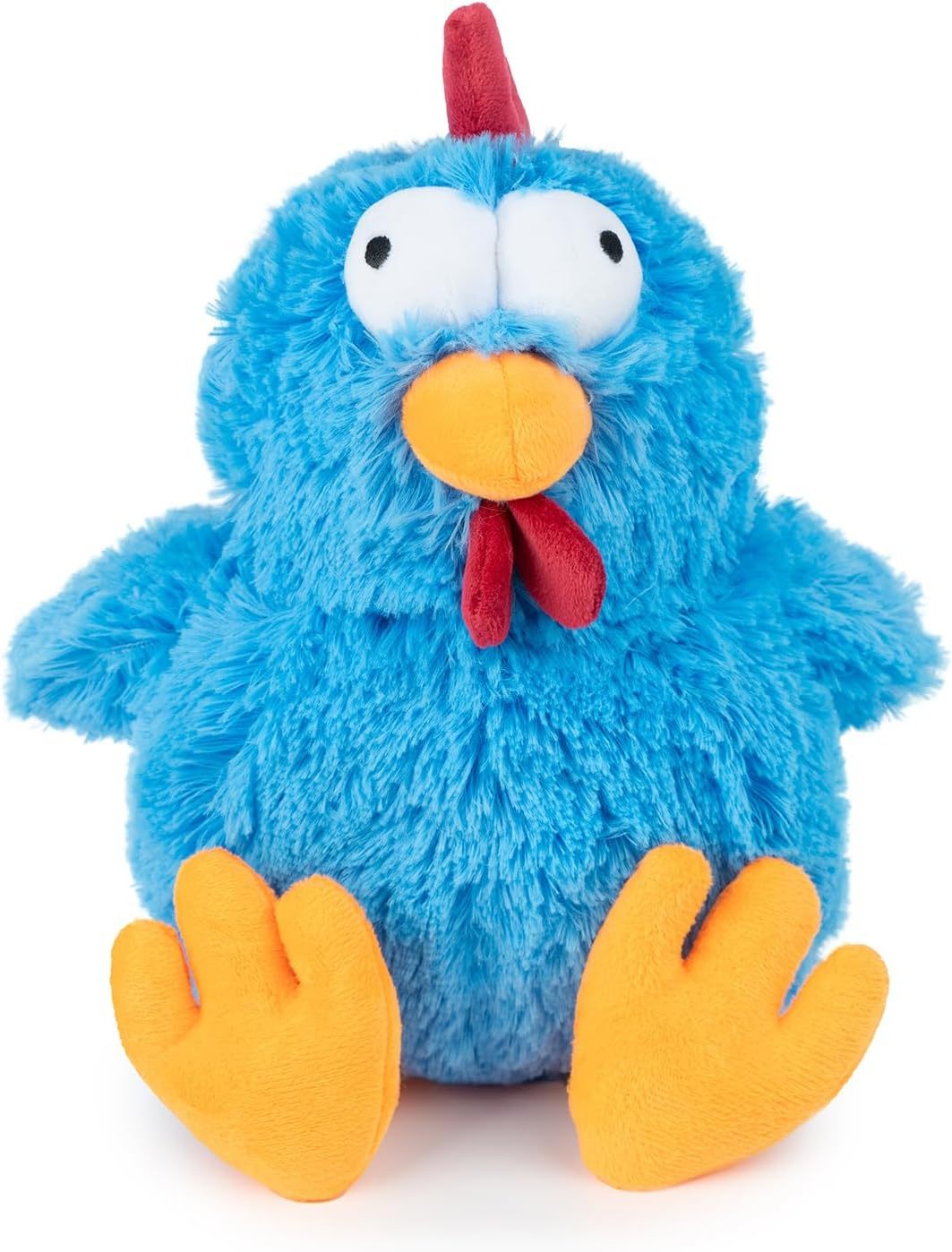 Pet Supplies Interactive Squeaky Dog Chew Toy, Crinkle Chicken (Brown)