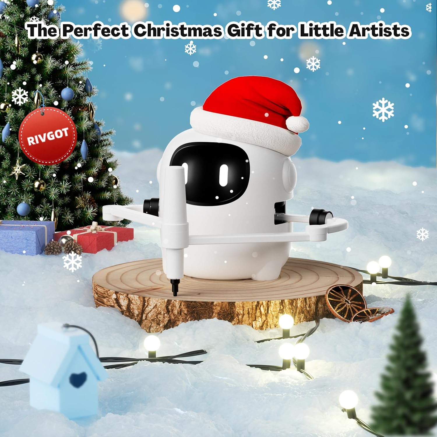 ⏰ Clearance ends in 24 hours! 💥 Drawing Robot for Kids with 150 Cards, Voice Interactive Educational Drawing Machine, Montessori Painting Learning Toys for 3 4 5 6 7 8 Year Old Boys Girls Birthday Party