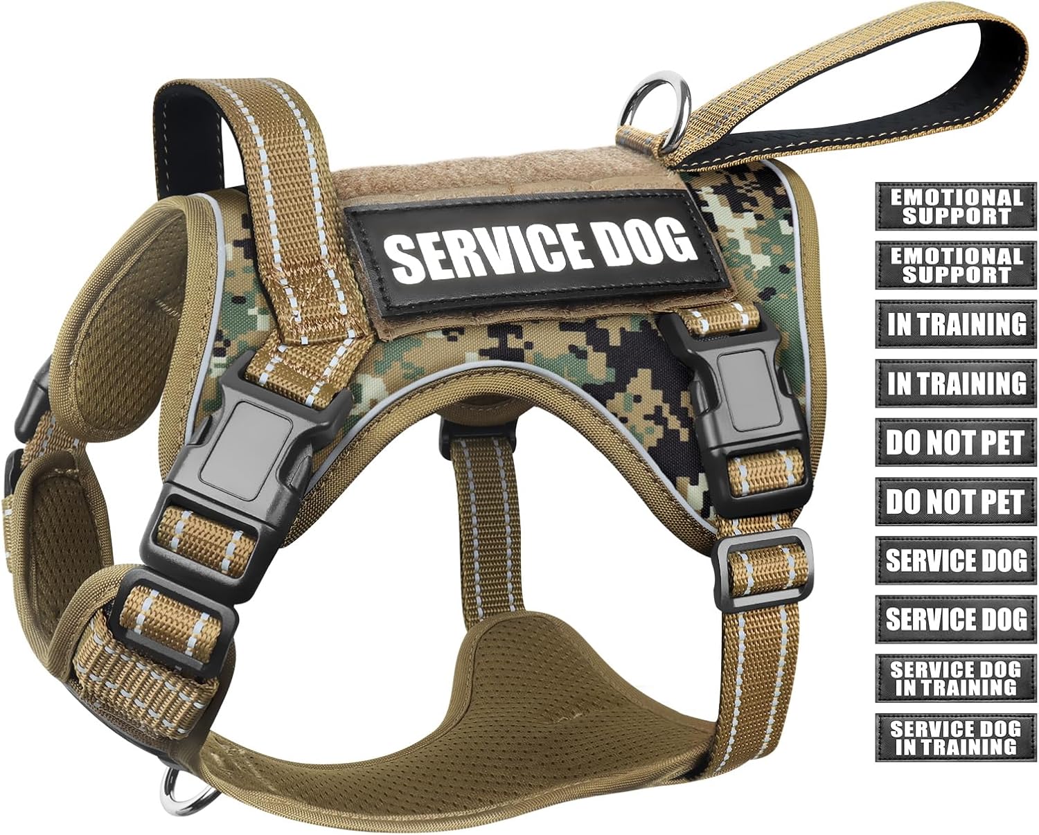 Tactical Dog Harness with Handle for Medium Large Dogs